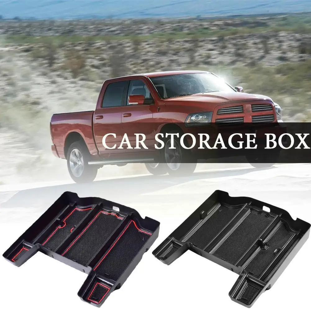 

Car Armrest Box Storage Center Console Organizer Container Custom Fit for Dodge RAM Large Storage Space Accessories S1O4