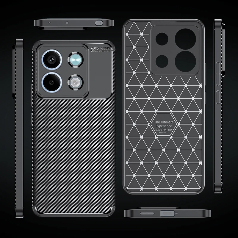 Чехол для Xiaomi Redmi Note 13 армированный бампер силиконовый резиновый мягкий чехол Pro