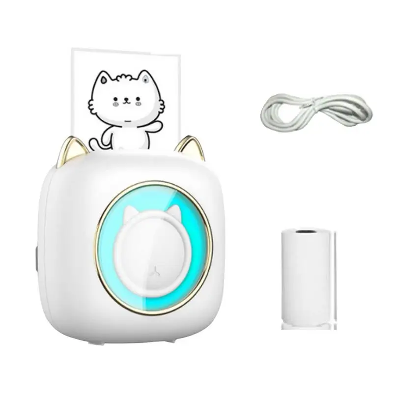 

Wireless Sticker Printer Mini Pocket Inkless Thermal Label Printer Photo Printer Compatible With Most Phones For Study Label
