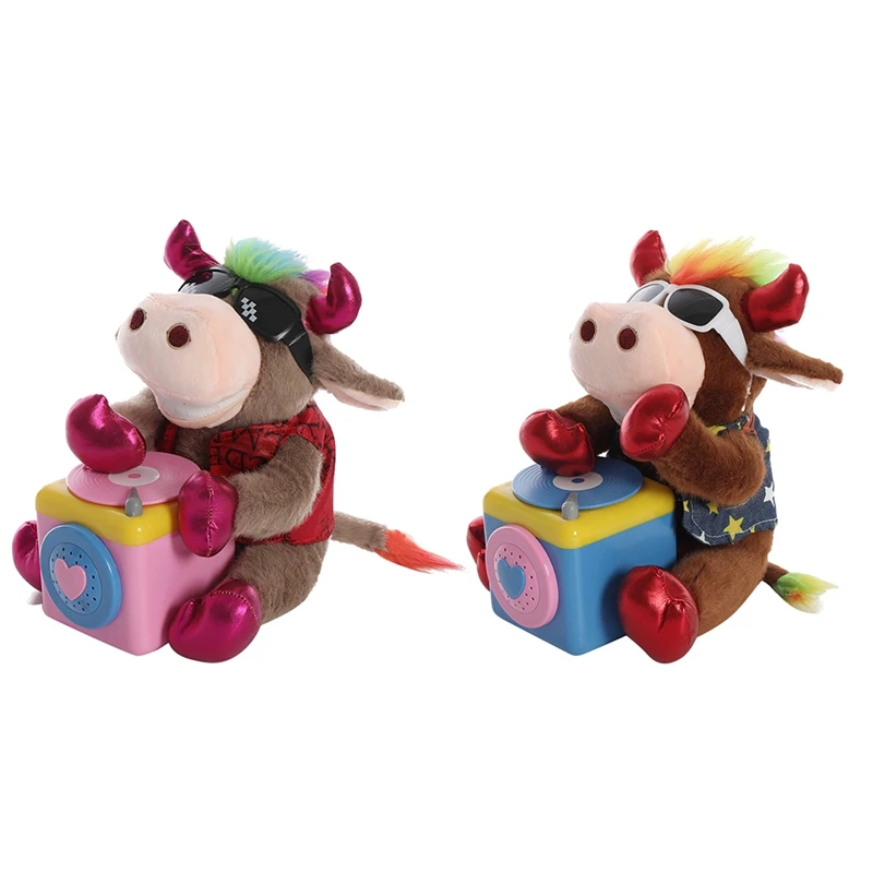 

-Children's Plush Toys Children's Interactive Toys Singing DJ Dancing Calf Toy The Best Gift For Kids Companion Doll