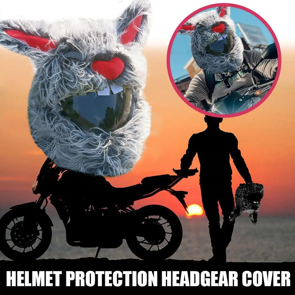 

1pcs Bird Fried Street Plush Motorcycle Helmet Cover Headgear Anti-scratch Motorbike Full-face Dustproof Helmets D9u0