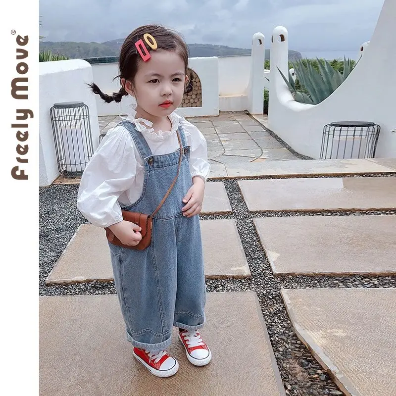 

Freely Move Loose Girls Tops Toddlers Kids Shirt 2023 Autumn Korean Style Solid Long Sleeve Baby Girls Blouses children Clothing