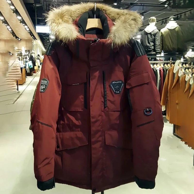 2022 New Running Men's Same Style Outdoor Tooling Couple Down Jacket Women's And Men's Mid-length Thick Coat