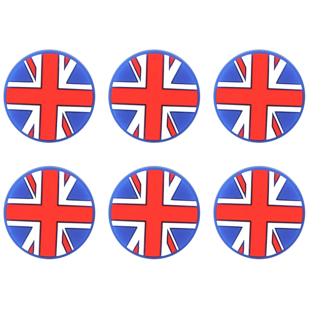 

6 Pcs Tennis Vibration Dampeners for Tennis Elbow Racket Shock Absorbing Soft Silicone US/UK Flag Design