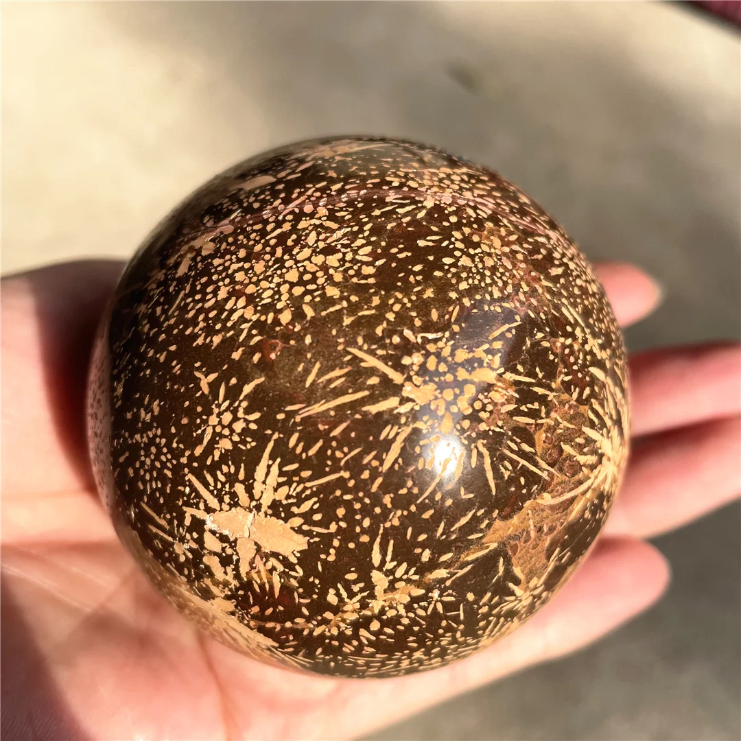 Редкий натуральный астрофиллитовый кварц оранжевый фейерверк хрустальный