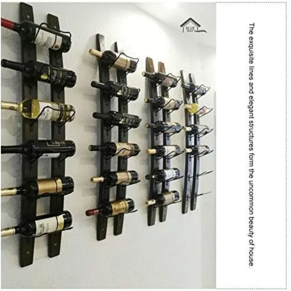 Настенный Винный Стеллаж | Деревенский баррель Подвесной деревянный настенный