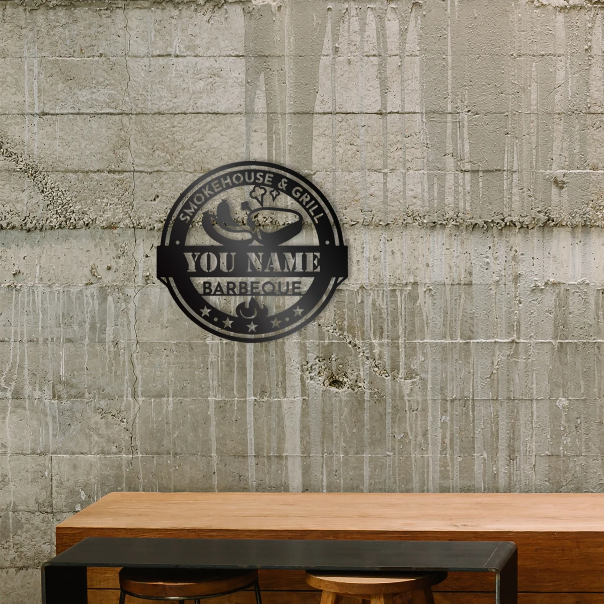 1 шт. креативный горшок для барбекю персонализированное название железные