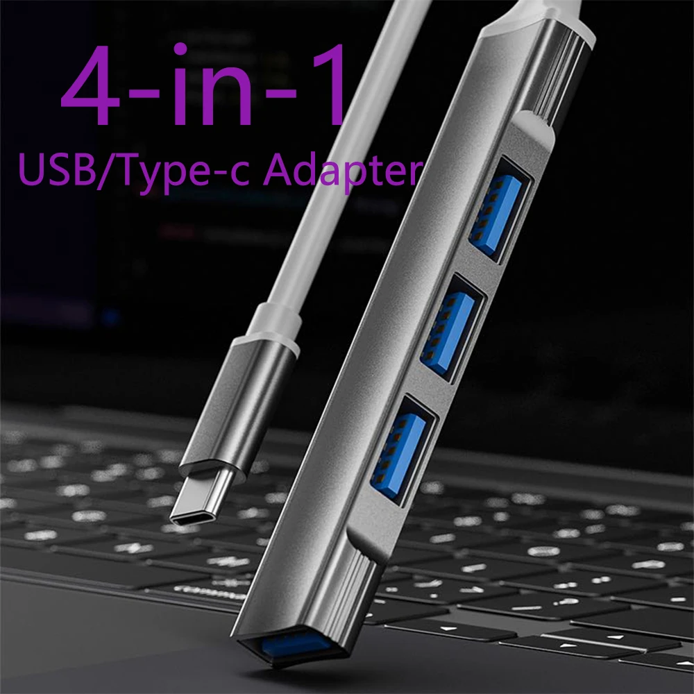 

Type C USB3.0 HUB 4 Port Multi Splitter Adapter OTG For Lenovo HUAWEI Xiaomi Macbook Pro 15 Air Pro Accessories USB Hub