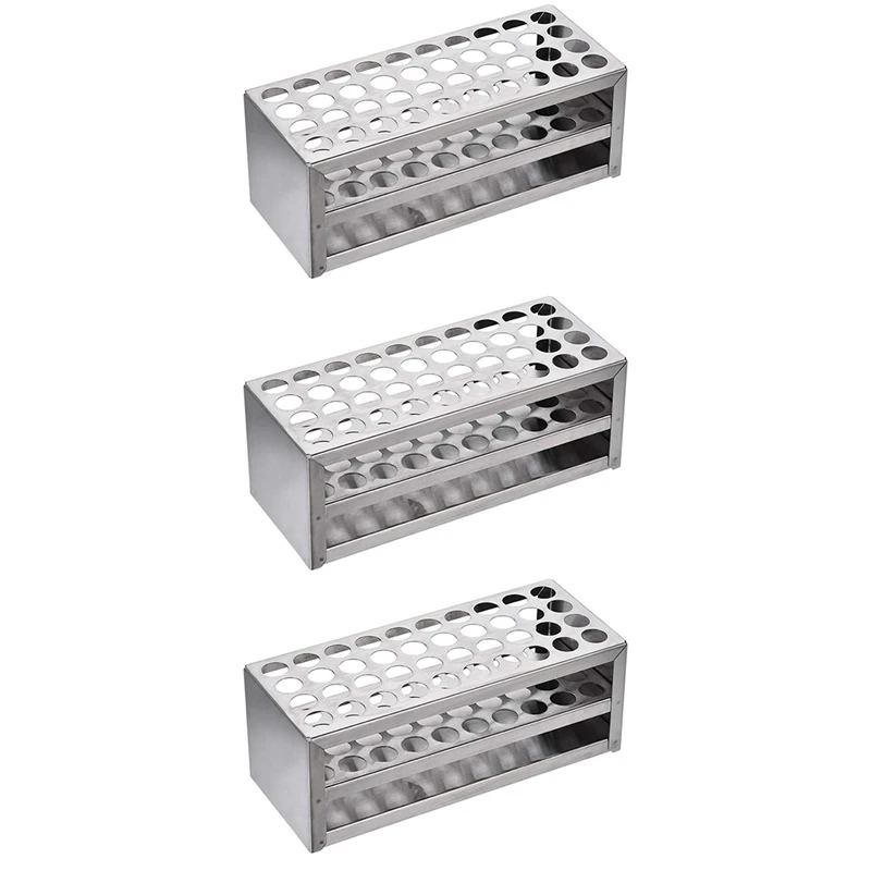 

3Pcs 14Mm 40 Hole Aluminum Test Tube Rack Multifunctional Laboratory Test Tube Holder Laboratory Equipment