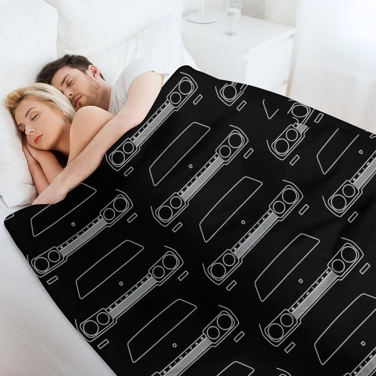 Классическое Одеяло Унисекс с рисунком автомобиля (белый)