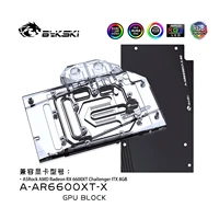 bykski full cover rgb gpu block for asrock 6600xt challenger itx a ar6600xt x