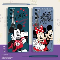 disney mickey love for huawei p 50 40 30 20 smart 2021 2019 lite pro plus liquid rope silicone soft phone case cover