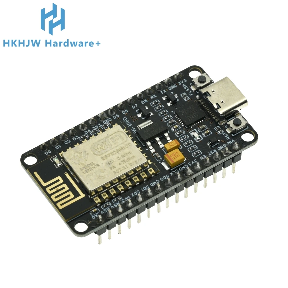 Беспроводной модуль NodeMCU CP2102/CH9102X Lua V3 Плата на базе ESP8266 MICRO TYPE-C WIFI IOT разработки
