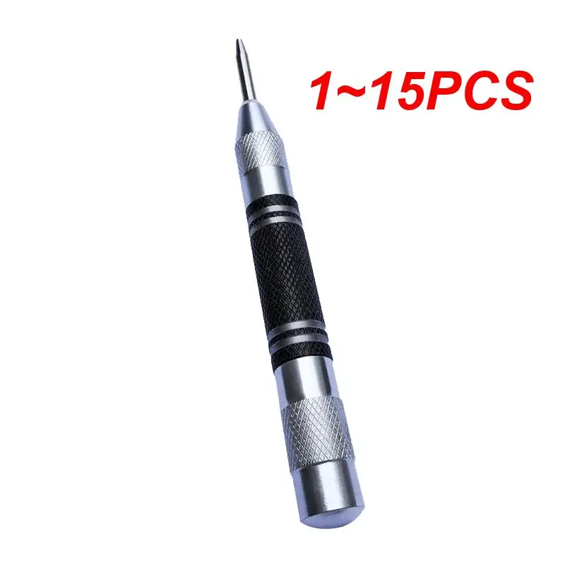 

1~15PCS Automatic Center Punch Spring Loaded Locator Woodworking Metal Drill Adjustable Kerner Center Pin Press Dent Marker Hand