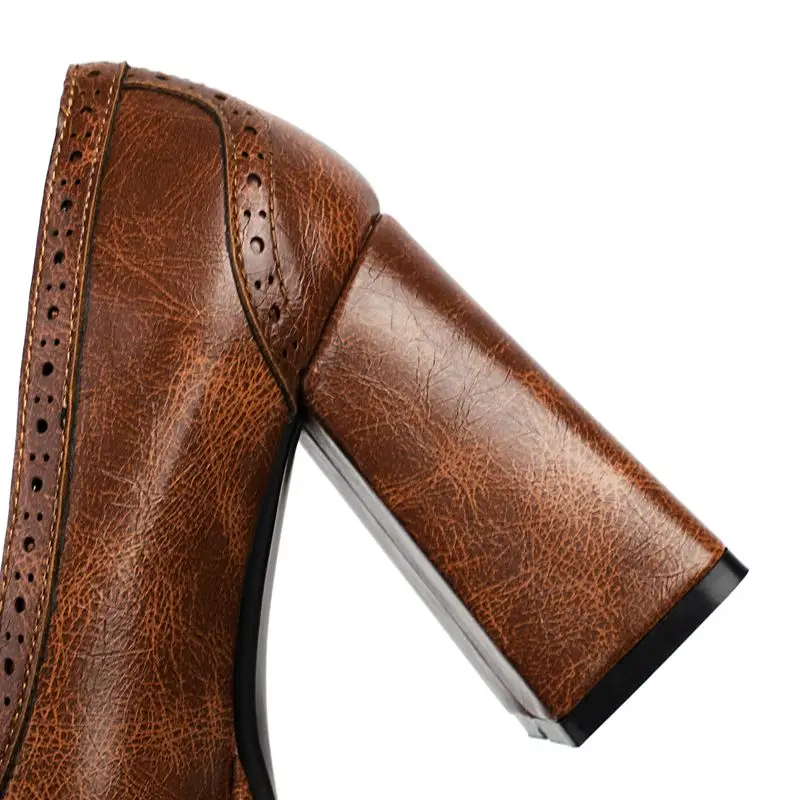 Girseaby Классические женские туфли-лодочки с квадратным носком на массивном