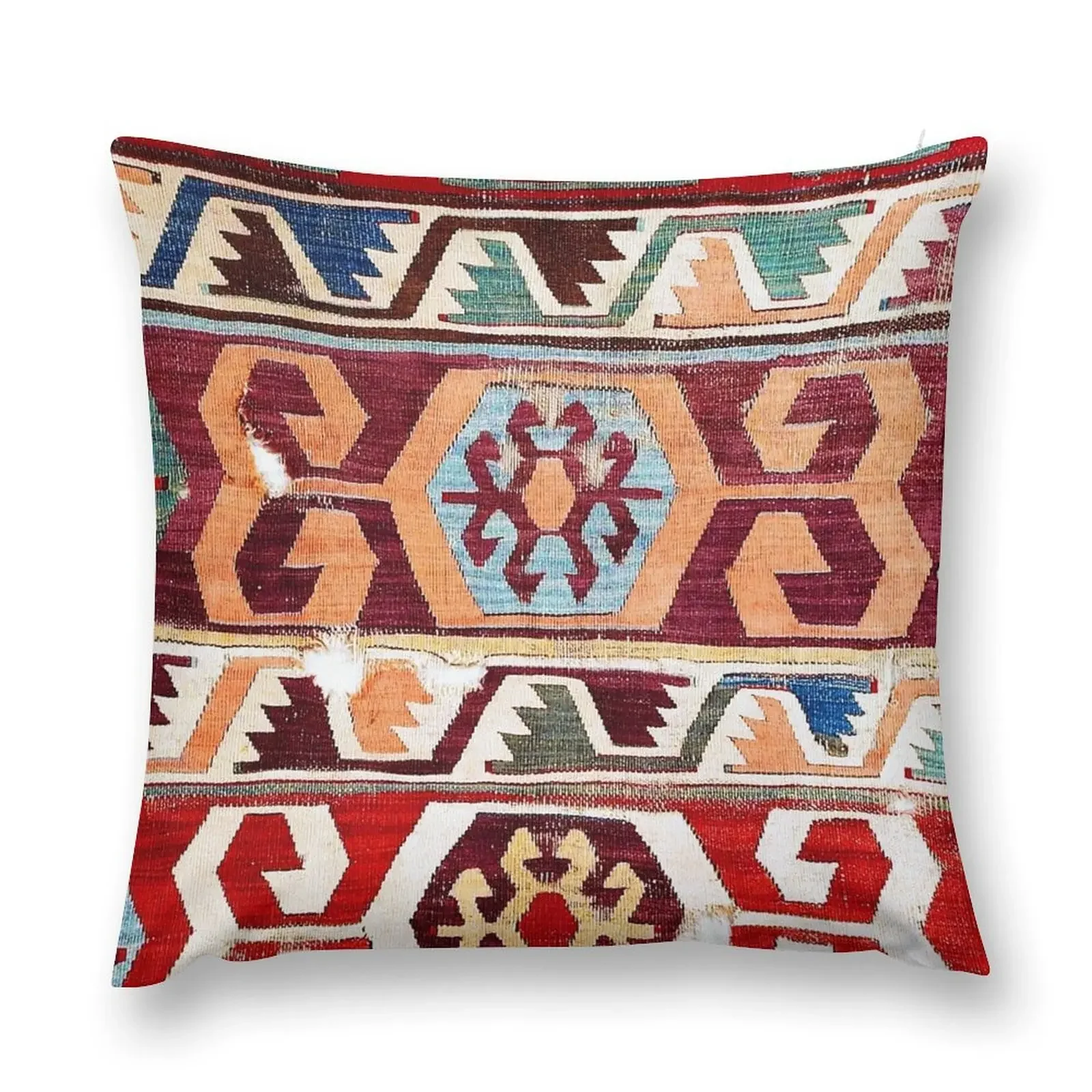 Коня 18-го века центральная анатолийская подушка с принтом Kilim декоративные чехлы