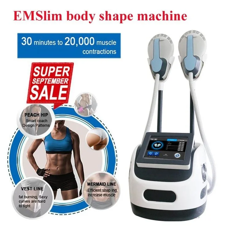 

2 Applicators Emslim Beauty Machine For Fat Removal & Muscle Increase Hi-Ems Burn Fat Device