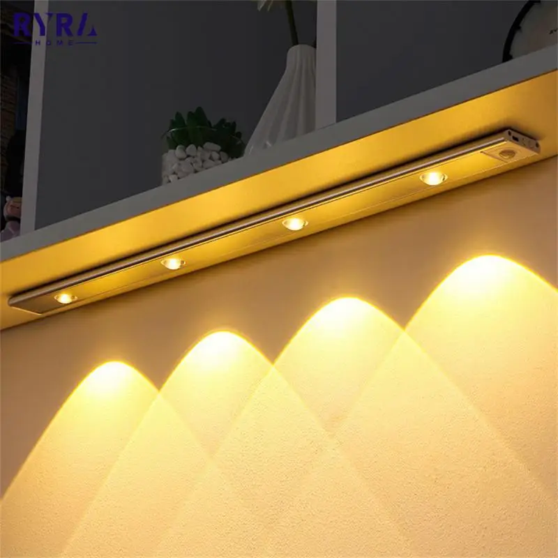 

Rechargeable Motion Sensor Night Light 30/40/60/80CM Cabinet Kitchen Lamp Ultra Thin Wireless Nightlights Led Lamps For Home Hot