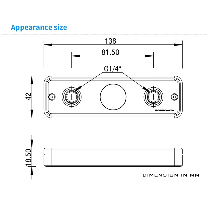Водяной блок оперативной памяти BARROWCH с экраном дисплея мониторинга температуры