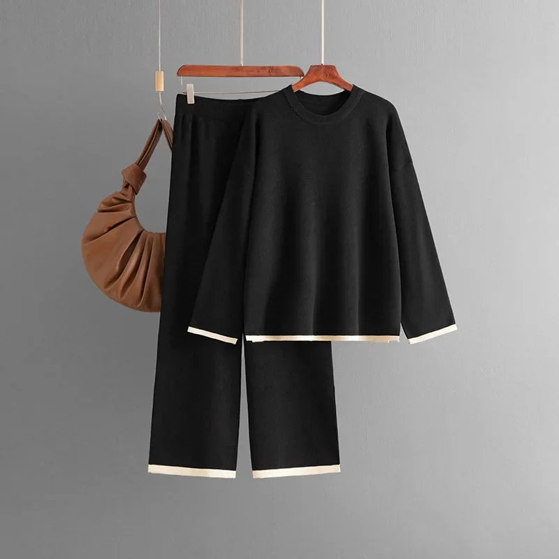 Женский Комплект Брюк Trikotajnyj Спортивная Одежда Из Двух Предметов Топ С Длинными