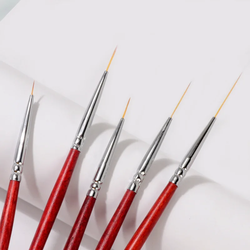 1Pcs French Stripe Nail Art Liner Brush Set 3D Tips Line Stripes DIY Drawing Pen UV Gel Brushes Painting Pen Manicure Tools