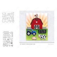 2022 farm tastic friends clear silicone stamps set scrapbook decoration embossing template diy craft reusable metal cutting dies