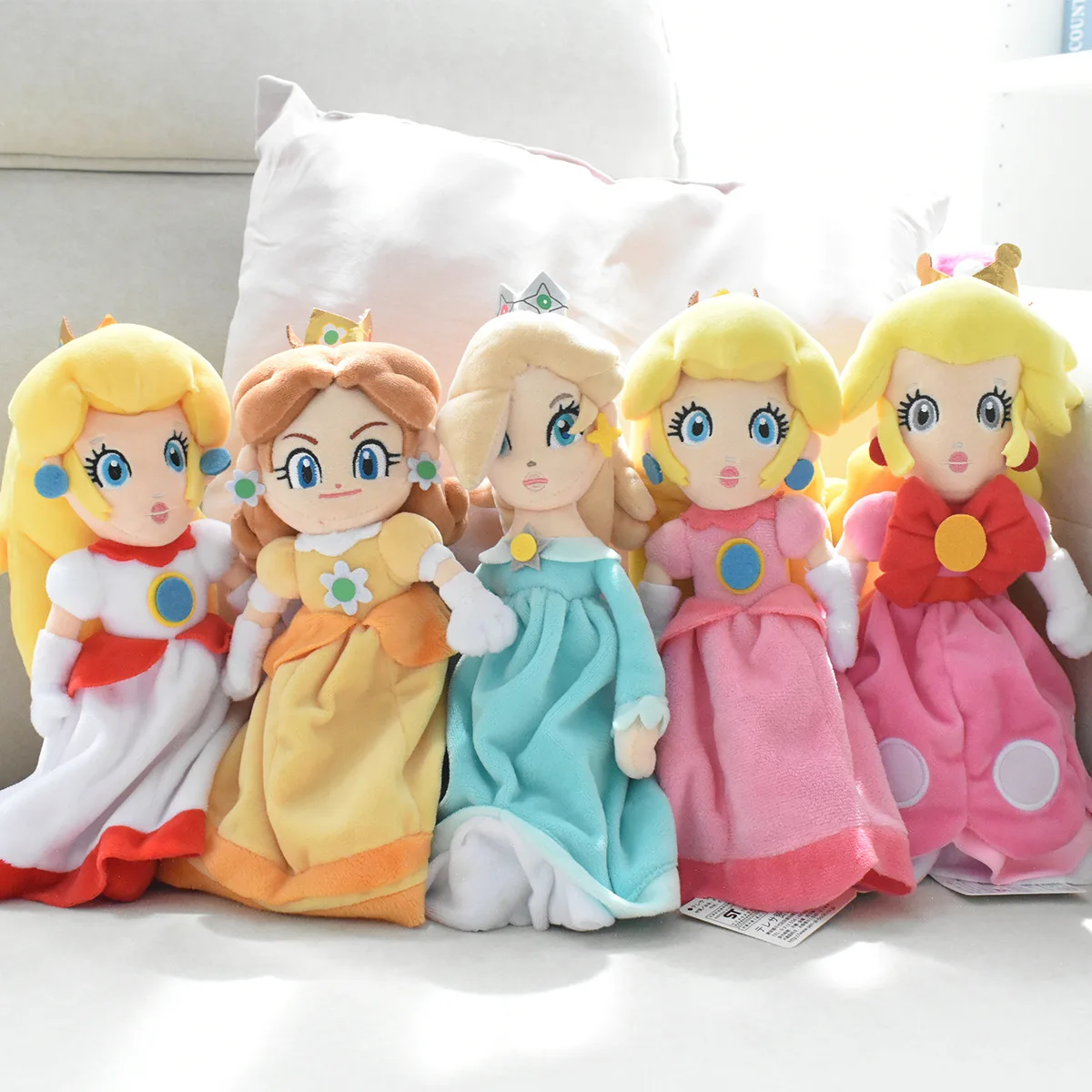 26cm Super Mario Plush Toy Stuffed Doll Princess Series Peac