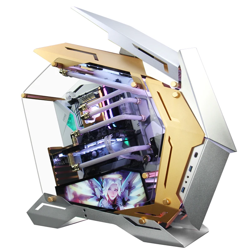 

Шасси MechWarrior Project с раздельным водяным охлаждением, специально обработанная тематическая модификация, изменение цвета, осветительная доска...