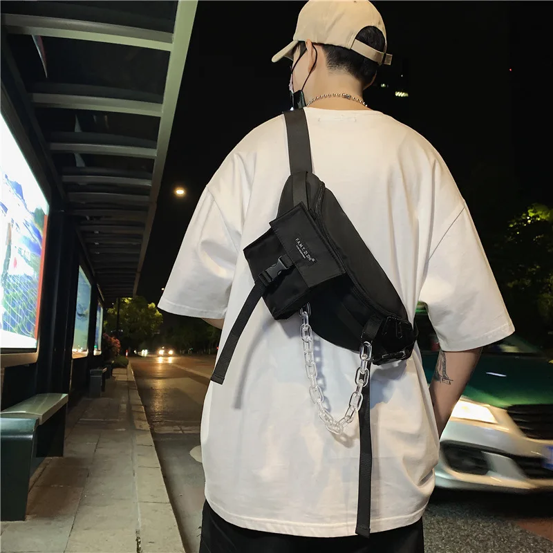 

Нагрудная сумка унисекс, уличная Сумочка на плечо, мужской мессенджер через плечо, нейлоновая Водонепроницаемая легкая клатч