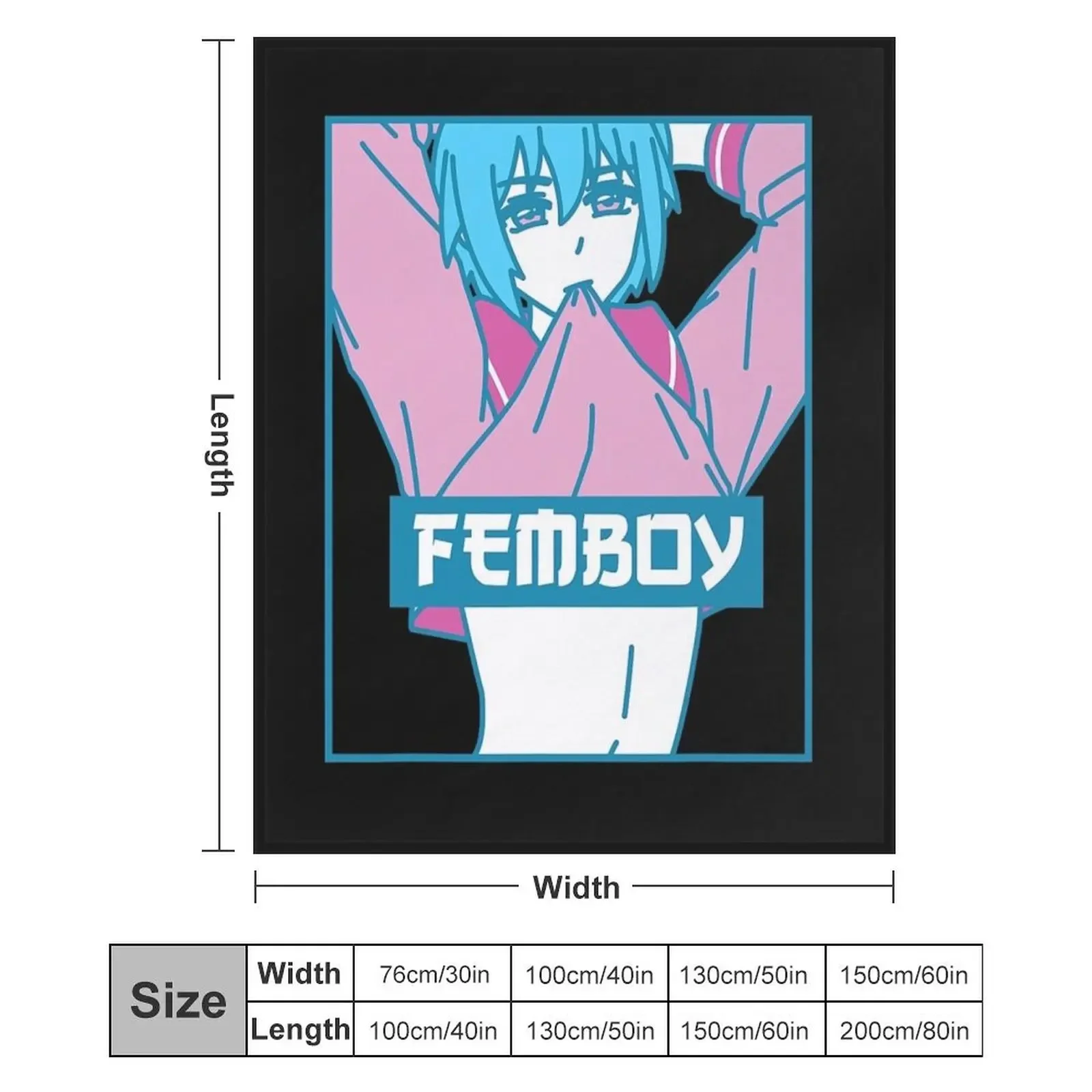 Мягкое плюшевое одеяло Femboy