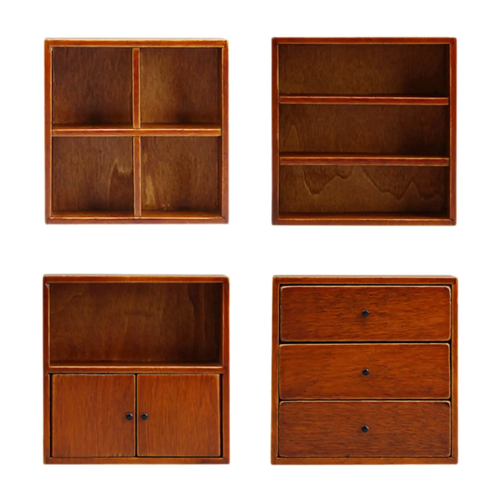 4 шт. шкаф для кукольного домика книжная полка в масштабе 1/12 ролевые игры