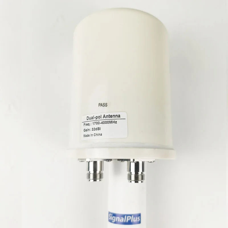 Najtaniej Signalplus Podwójna Polaryzacja Antena Zasilająca 1700-4000 MHz WiFi,GSM,3g,4g 5g Reflektor Paraboliczny 2x 32dBI Tylko Kanał