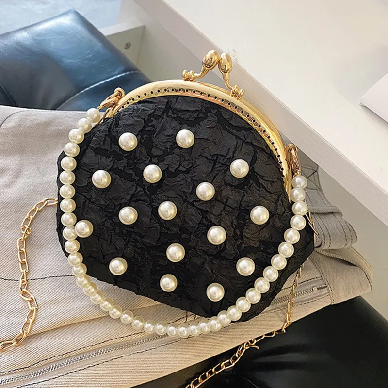 

Women Shell Handbag 2022 New Arrival Pearl Mini Crossbody Bag Fashional Clutch Party Design Tote Bags