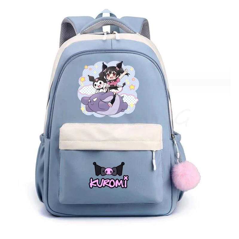 Милый рюкзак Kuromi Melody Sweet мягкий вместительный школьный ранец для студентов
