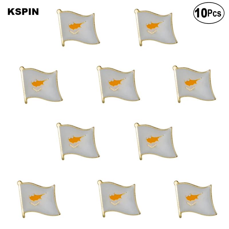 

Cyprus Flag Lapel Pin Flag badge Brooch Pins Badges 10Pcs a Lot