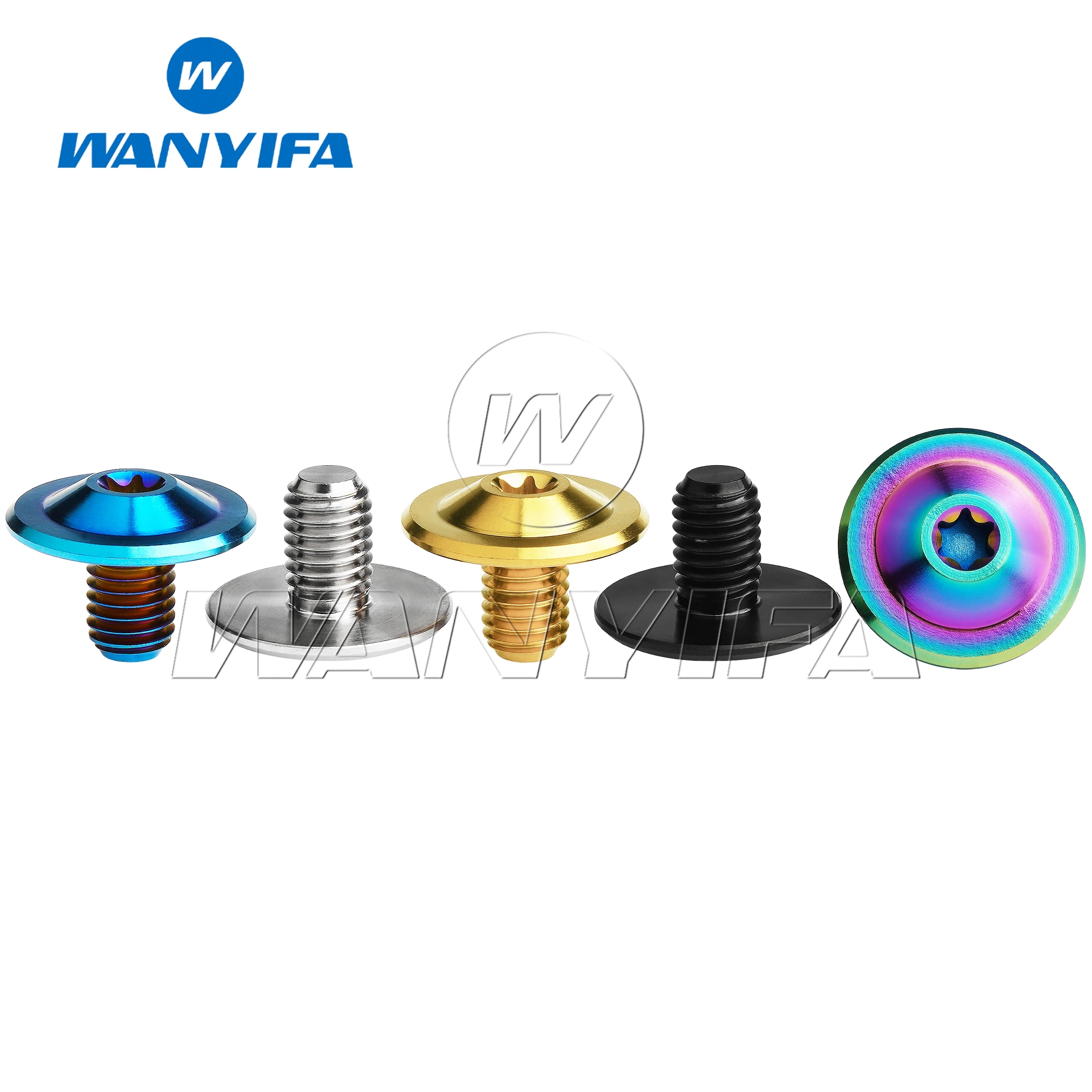 Болты Wanyifa Tianium Ti M8x12 мм Torx T30 винт с полукруглой головкой и фланцем для крышки