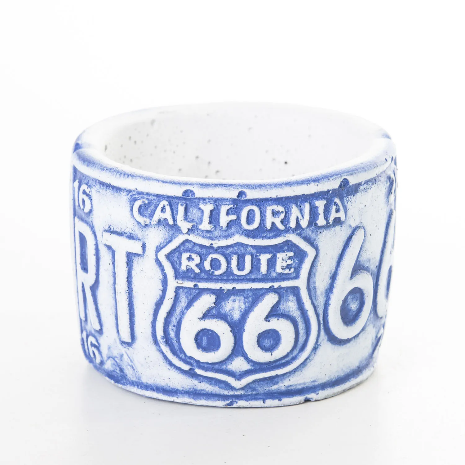 

Veramaya Route 66 navy blue Eskitme Mini concrete succulent potted 9x6,5 Cm