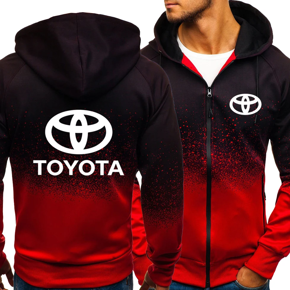 

For Toyota Fit Jazz crv Mugen Car Logo Sport Pocket Mens Clothing Fashion Gradually-varied Color Eye Appeal Casual Autumn Jacket