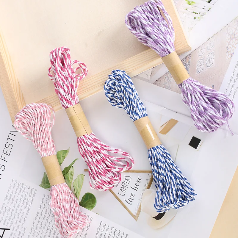 

10meters Colorful Rope DIY Handmade Accessory Crafts Kindergarten Twine String Gift Box Packing Wedding Ribbons Decor