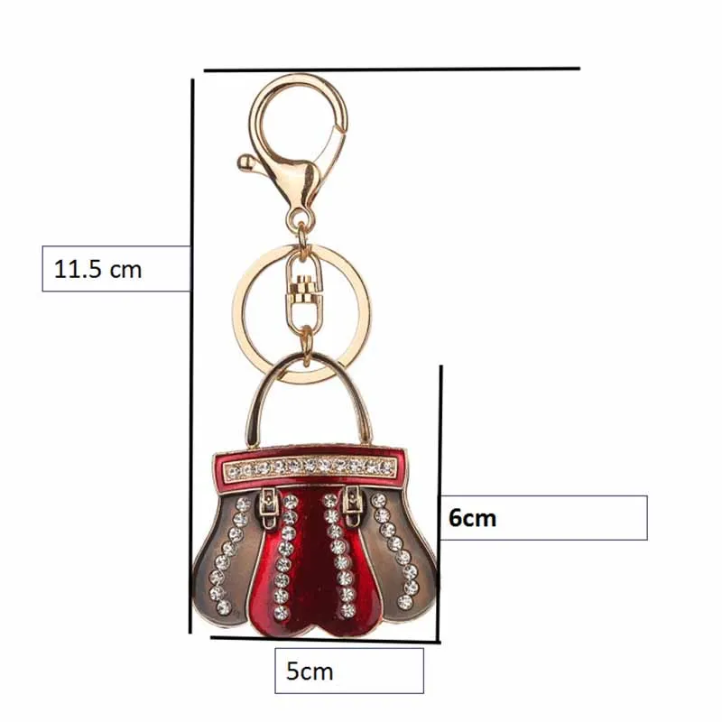 Лидер продаж корейский брелок стразы из сплава модель сумочки украшение для