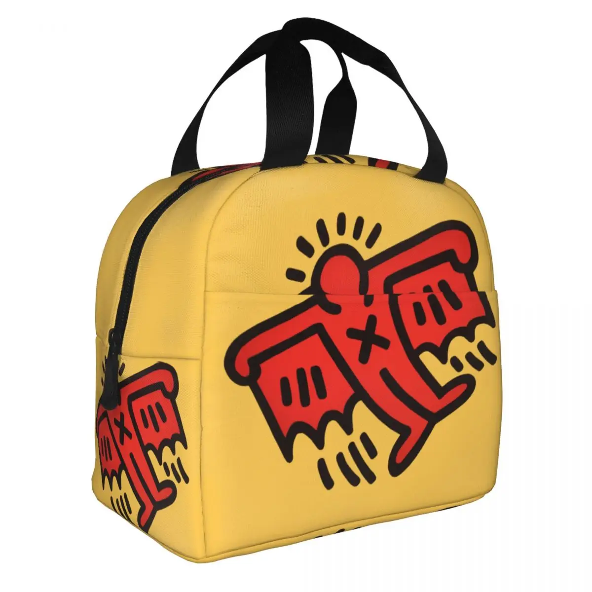 

Изолированная обеденная сумка с абстрактным рисунком Haring Pop Art, термоохладитель с геометрическим рисунком Кита граффити, коробка бенто для ...
