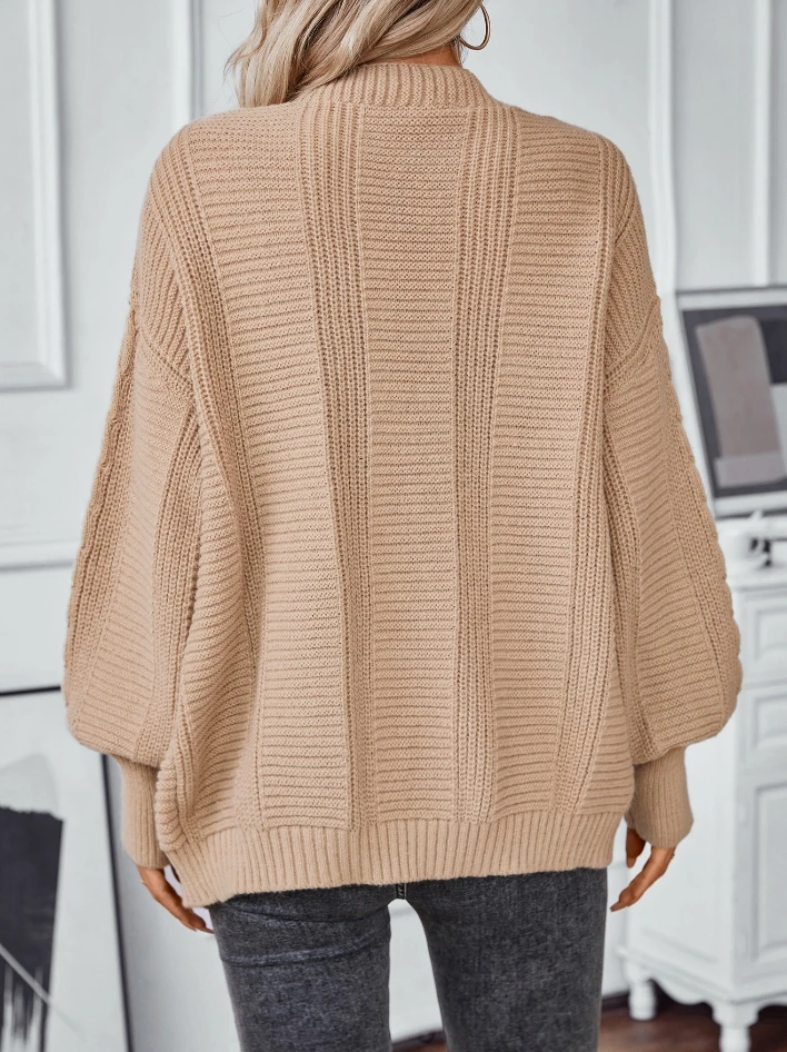 Женский ленивый кардиган осень-зима 2022 новейшее вязаное пальто с витым цветком