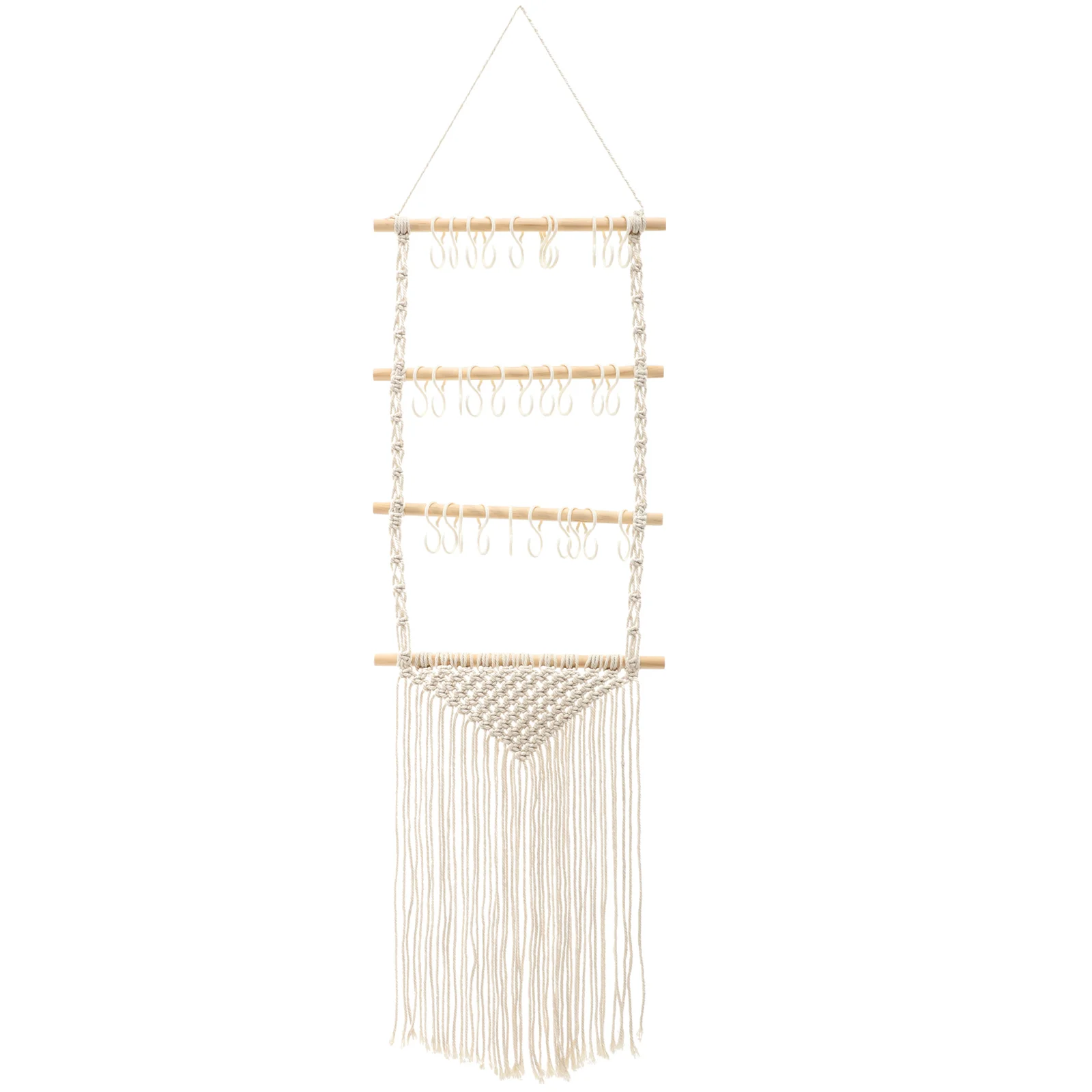

Hair Bow Organizer Holder Macrame Wall Hanger Hanging Rack Headband Bows Clipaccessories Rustic Storage Hairpins Display Girls