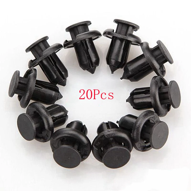 

20x Bumper Clip Fastener Black Trim Rivet For Honda /Accord /Civic For CR-V /Acura CL MDX