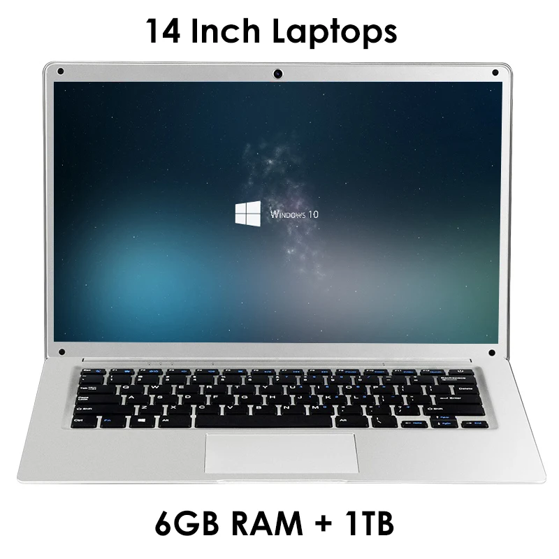 2022 Самый дешевый 14-дюймовый ноутбук Intel Core 6 ГБ RAM 1 ТБ SSD HDD Windows 10 игровой компьютер