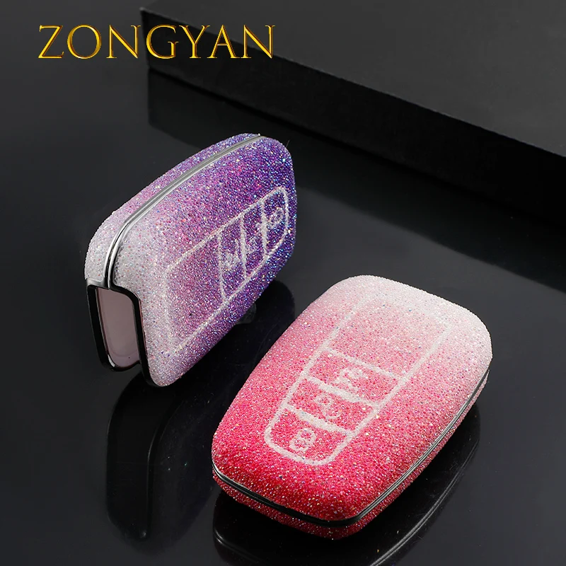 

Hand-Made Diamond Car Key Cover Case Shell For Toyota Corolla Prius Camry CHR C-HR RAV4 Altis Land Cruiser Prado Keychain