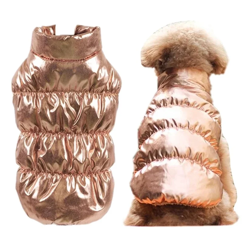 

Winter Puppy Teddy Cat Pet Clothes Winter Thick Pet Clothes Fleece Inside Bulldog Pet Vest Dog Accessories