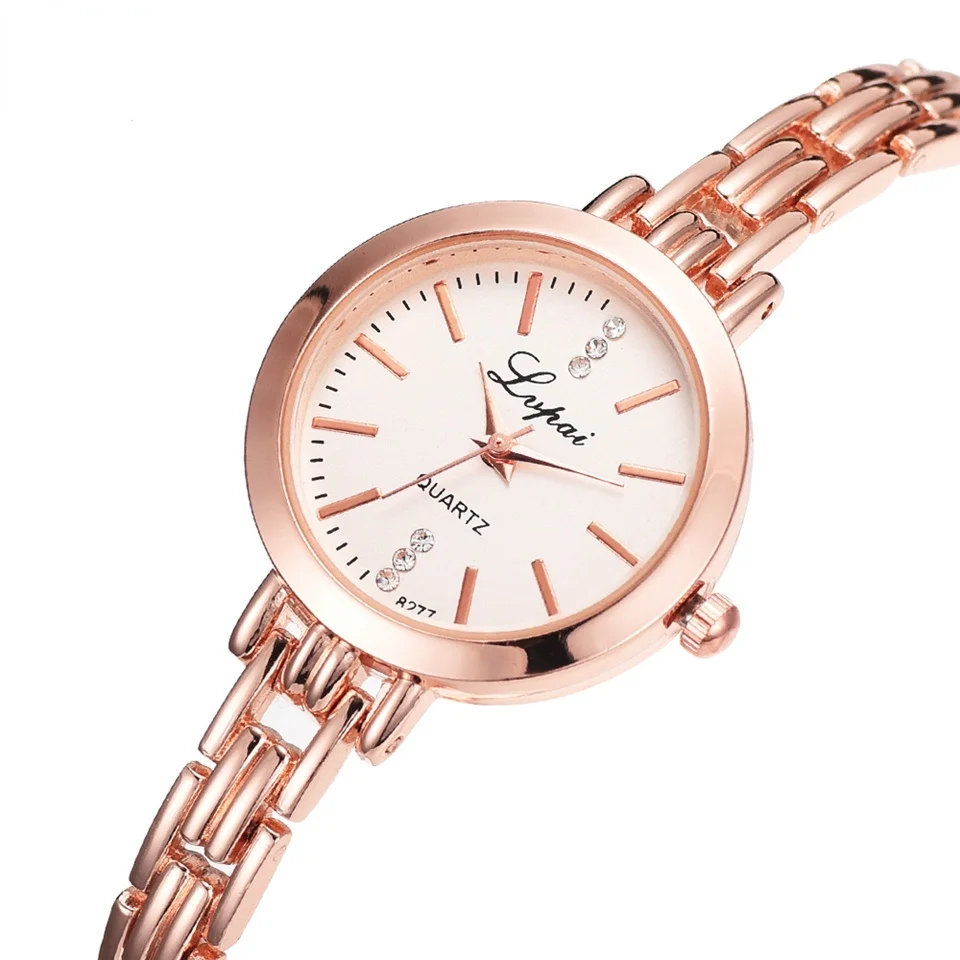 Роскошные женские часы браслет с бриллиантами цепочкой из нержавеющей стали
