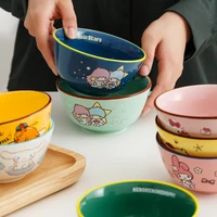 sanrio pochacco kuromi badbadtz maru melody hellokitty cinnamoroll cute kawaii toys cartoon anime ceramic bowl house tableware