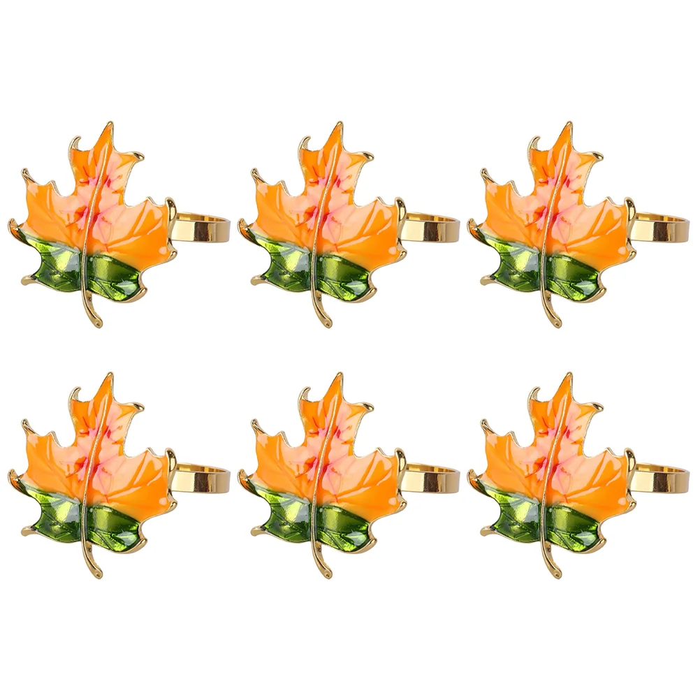

Napkin Rings Christmas Ring Leafthanksgiving Holder Table Holiday Tree Serviette Holders Buckle Gift Winter Buckles Alloy Dining